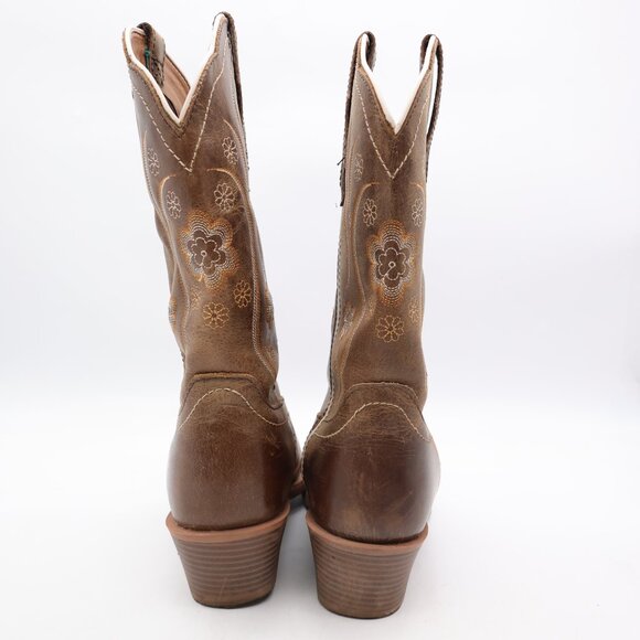 Justin Gypsy Women’s Size 10 B Cowgirl Western Boot Brown Leather Pull On - Picture 5 of 9